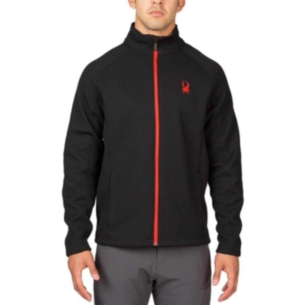 Spyder NWT Full Zip Performance Jacket Black Red M